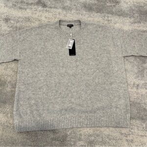 NWT Sparkle Cashmere  Minnie Rose Gray Crew Neck Sweater